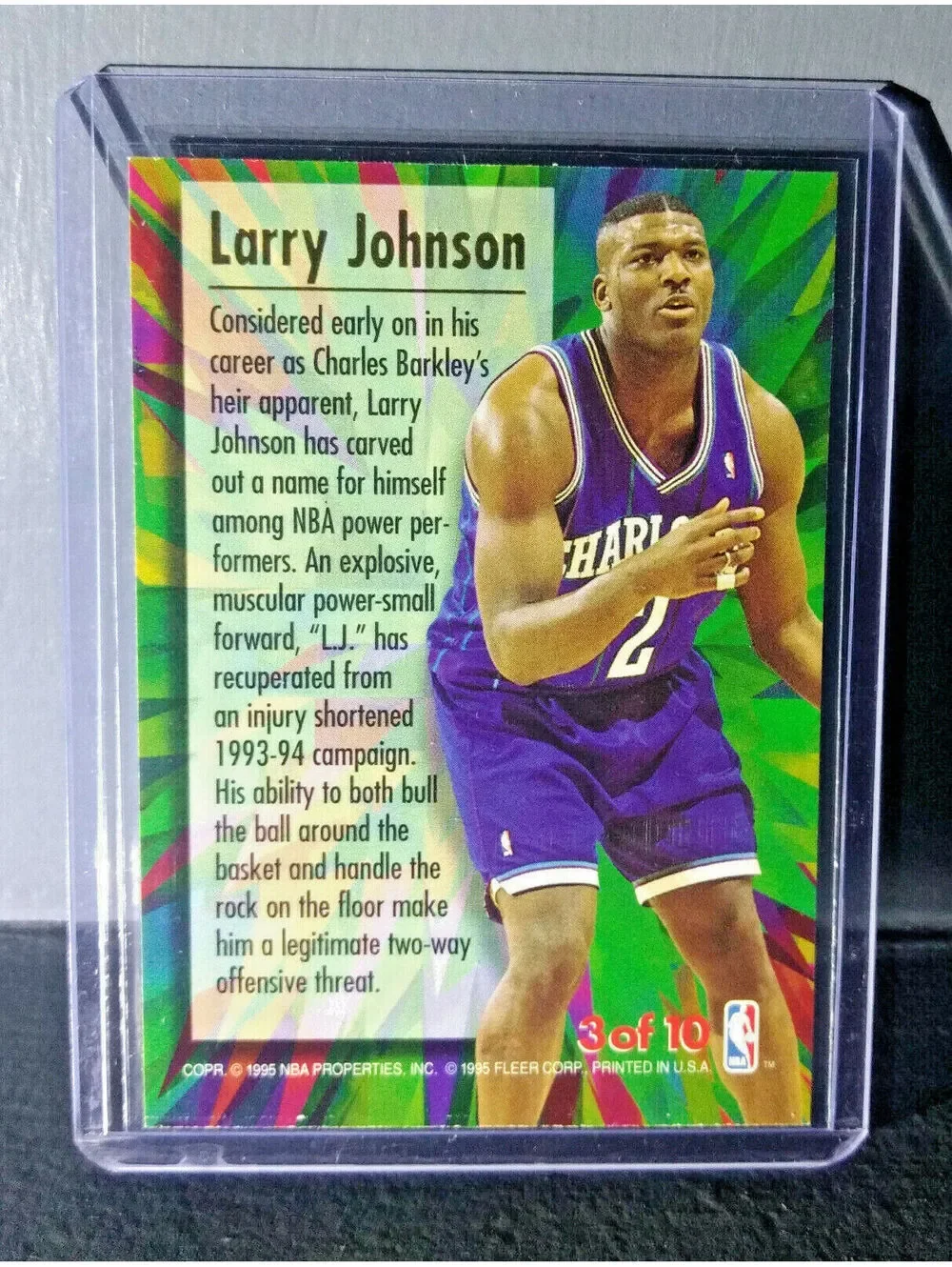 1995-96 Fleer Larry Johnson Ultra Ultra Power #3 Basketball Card